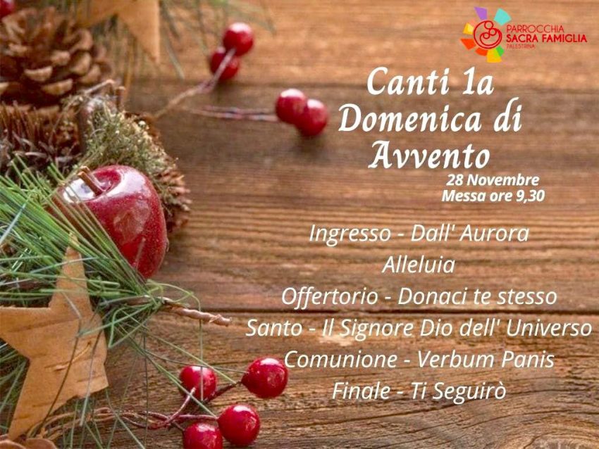 Canti per la I Domenica di Avvento /C