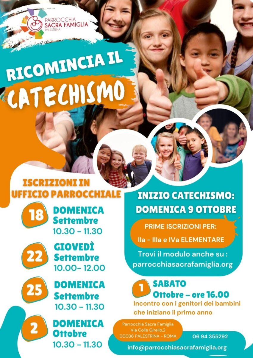 Ricomincia il Catechismo 2022-2023!