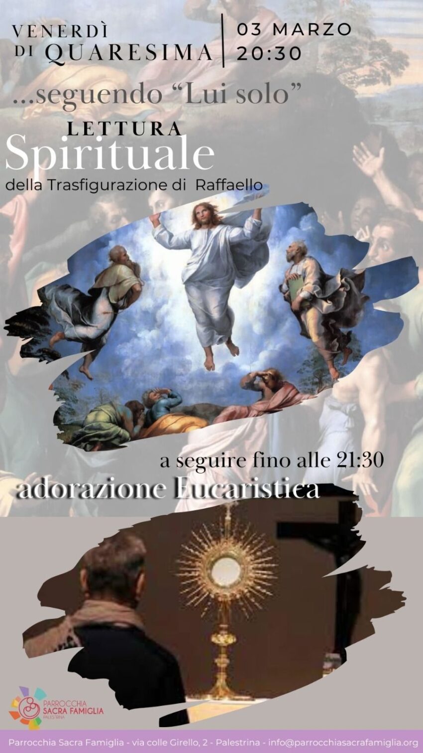 Seguendo “Lui solo”. II Venerdì di Quaresima 2023