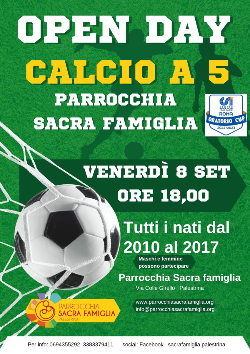 Allenamenti prova dopo Open Day Calcio a 5
