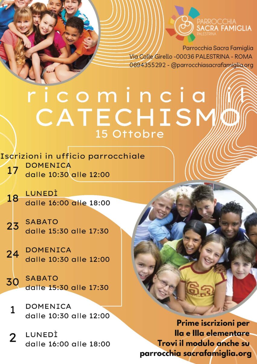 Siamo pronti per un nuovo anno di catechismo!