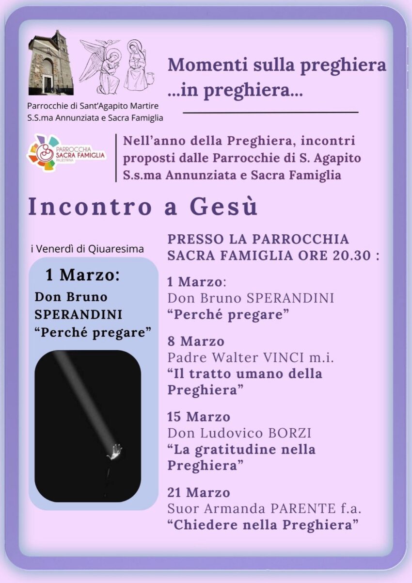 Momenti sulla Preghiera…in preghiera