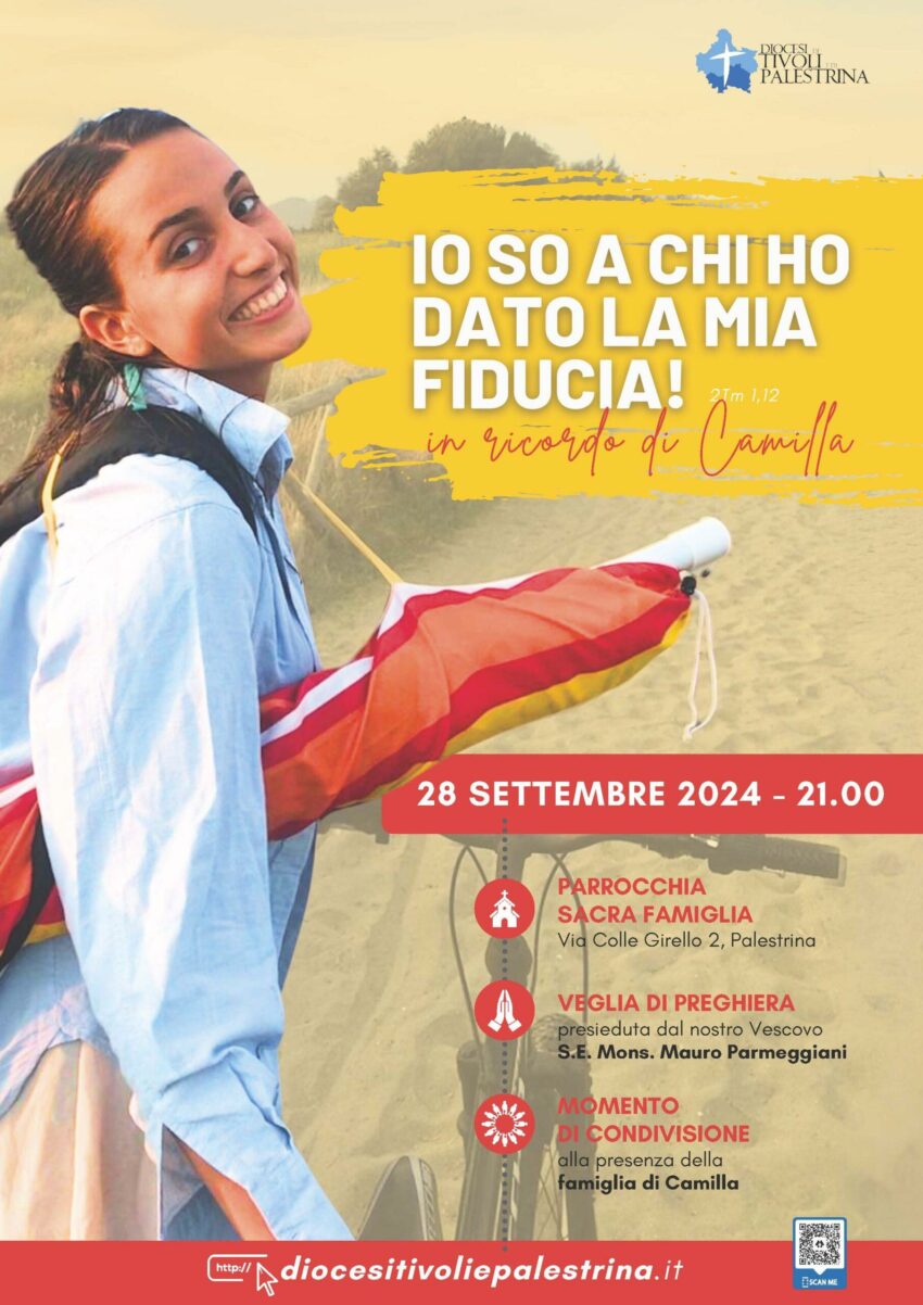 “In ricordo di Camilla”: l’invito del Vescovo a tutti i giovani