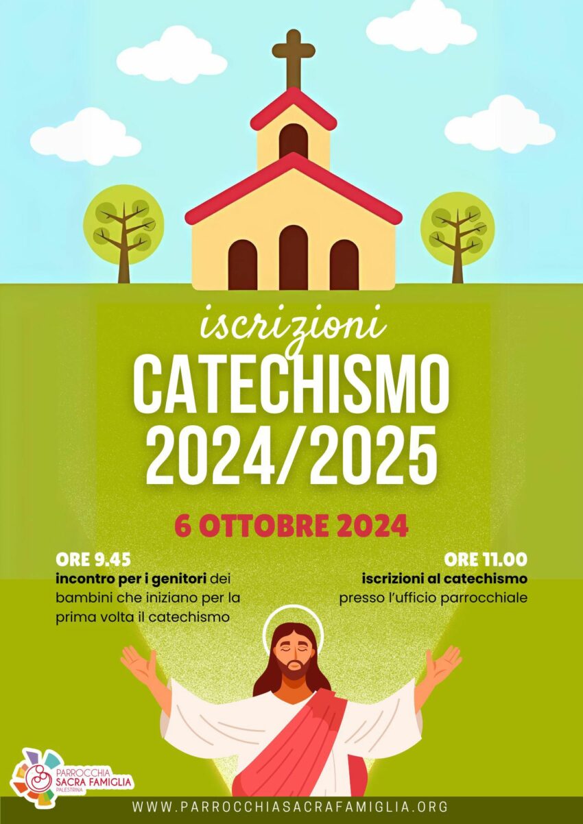 Iscrizioni al Catechismo 2024-2025