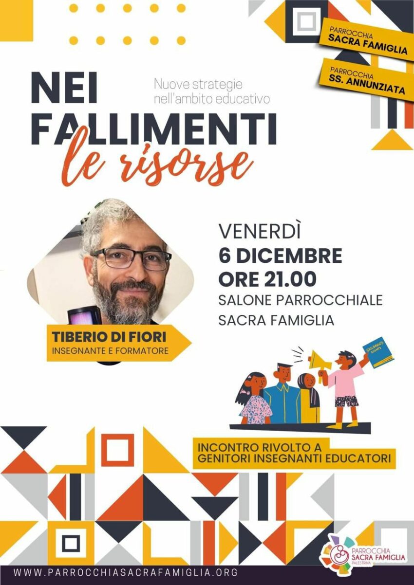 Incontro Formativo per Catechisti, Genitori ed Educatori “Nei fallimenti, le risorse”