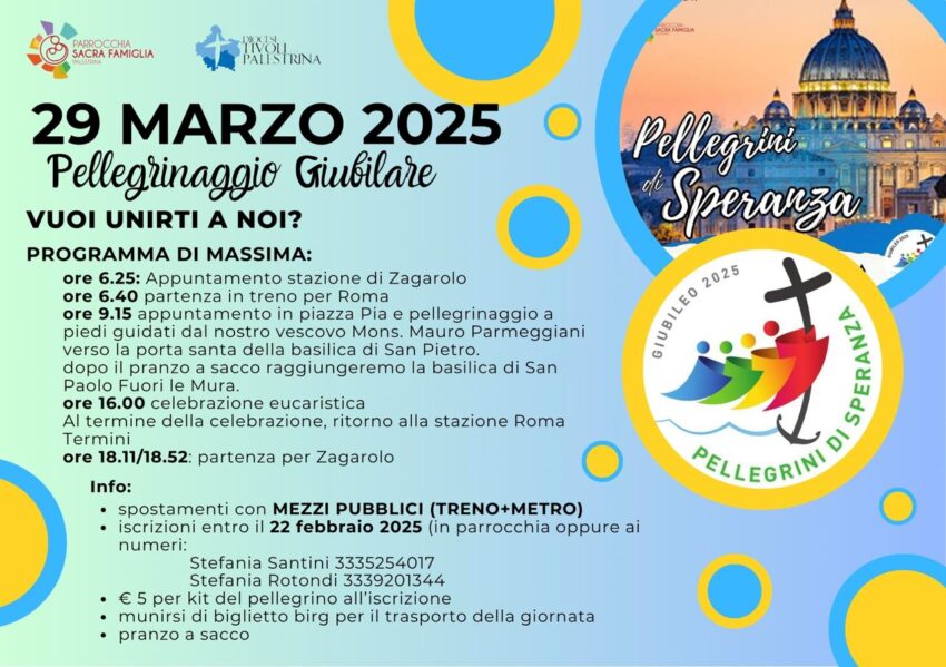 Pellegrinaggio Giubilare – 29 Marzo 2025