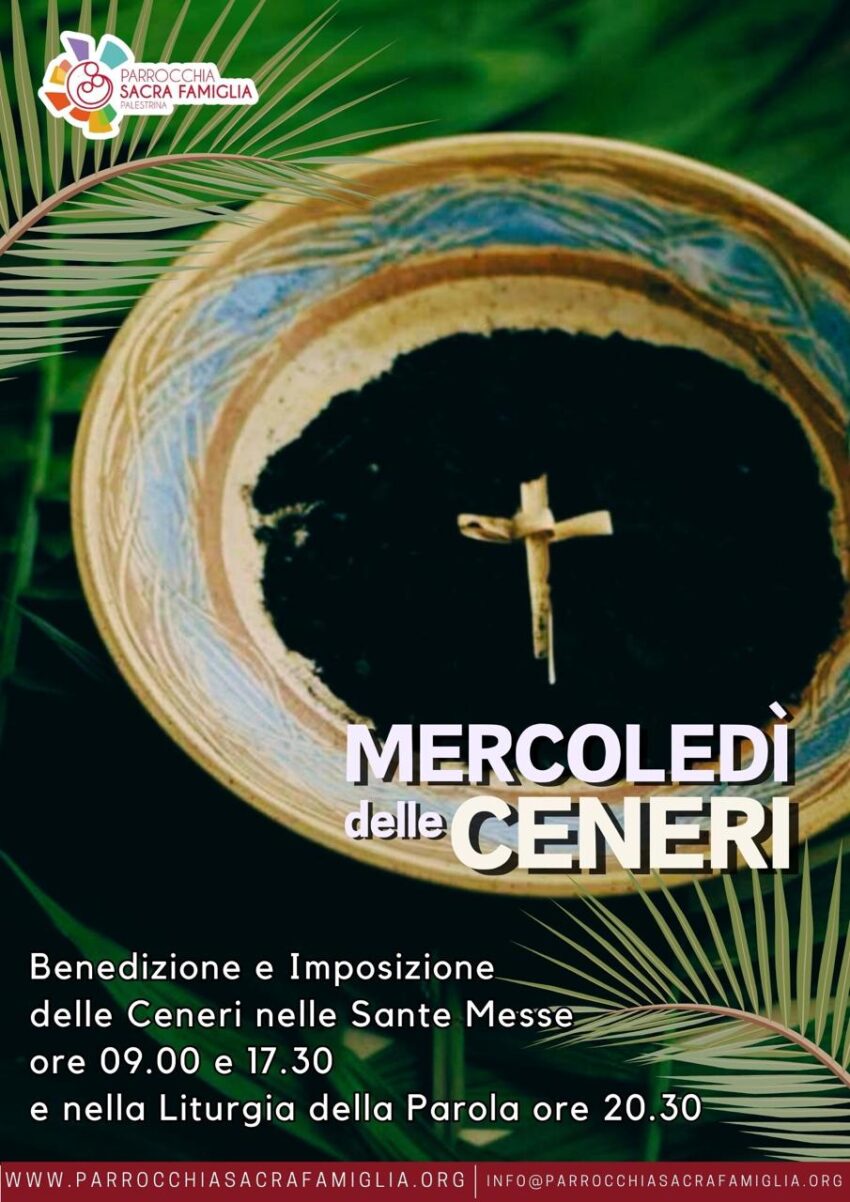 Mercoledì delle Ceneri – Inizio della Quaresima